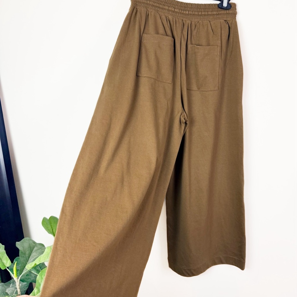 Madewell Brown Wide-Leg Drawstring Crop Pants - Picture 8 of 10